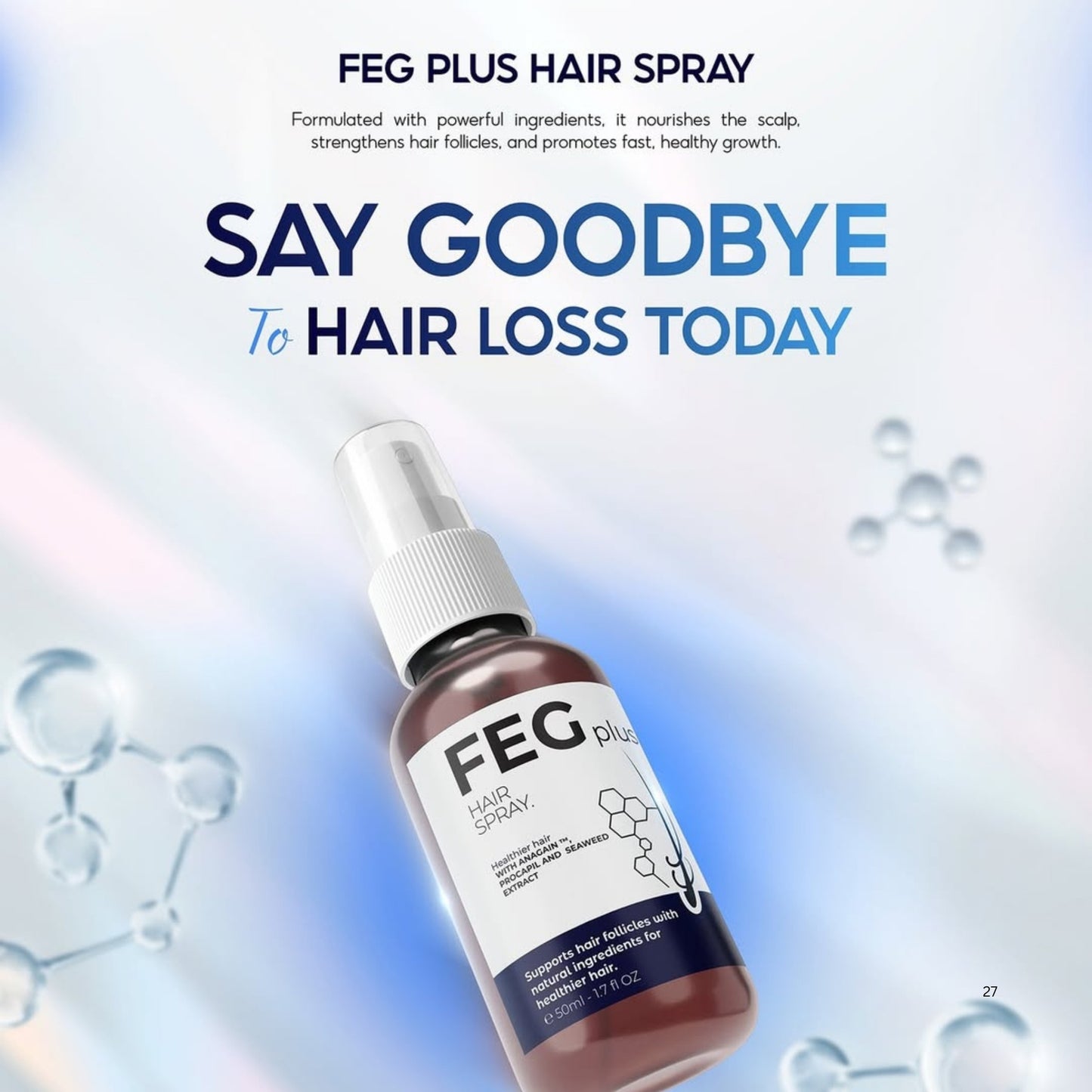 Feg hair growth spray