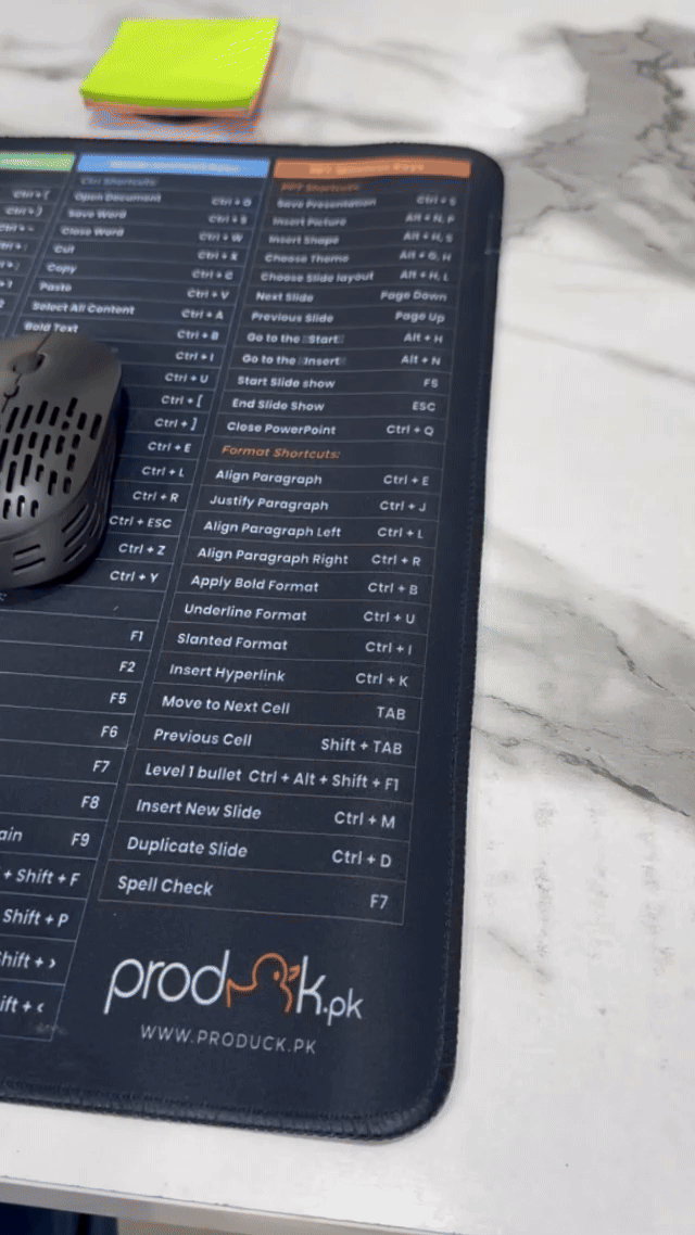 Anti-slip Keyboard Pad with Office And Adobe Software Shortcuts