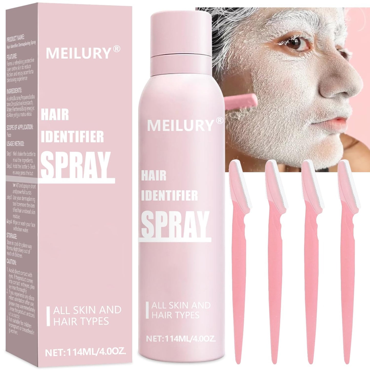 Hair Identifier Spray for Face Shaving