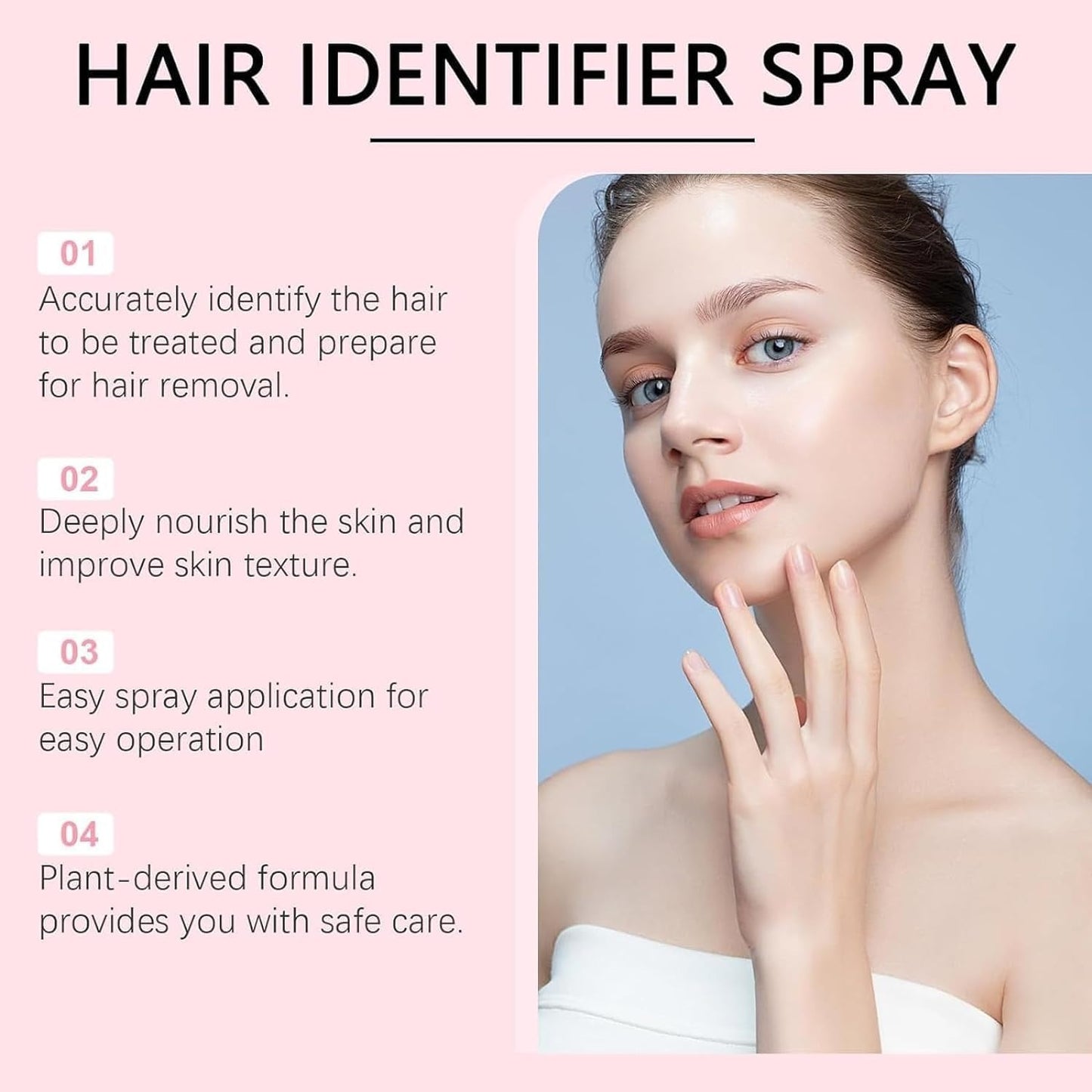 Hair Identifier Spray for Face Shaving