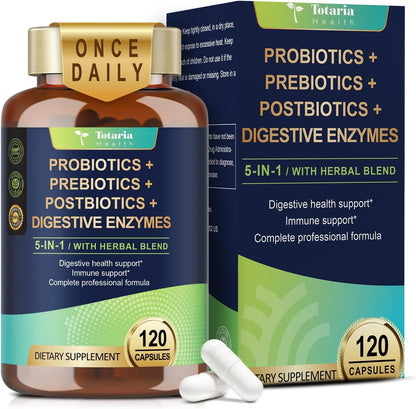 Totaria 5-in-1 60 Billion CFU Probiotic Prebiotic